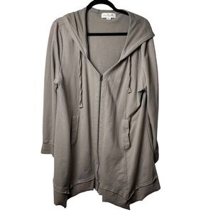 Simply Noelle Jacket Long Line Full Zip Women’s Size XXL Hood Pockets Lagenlook